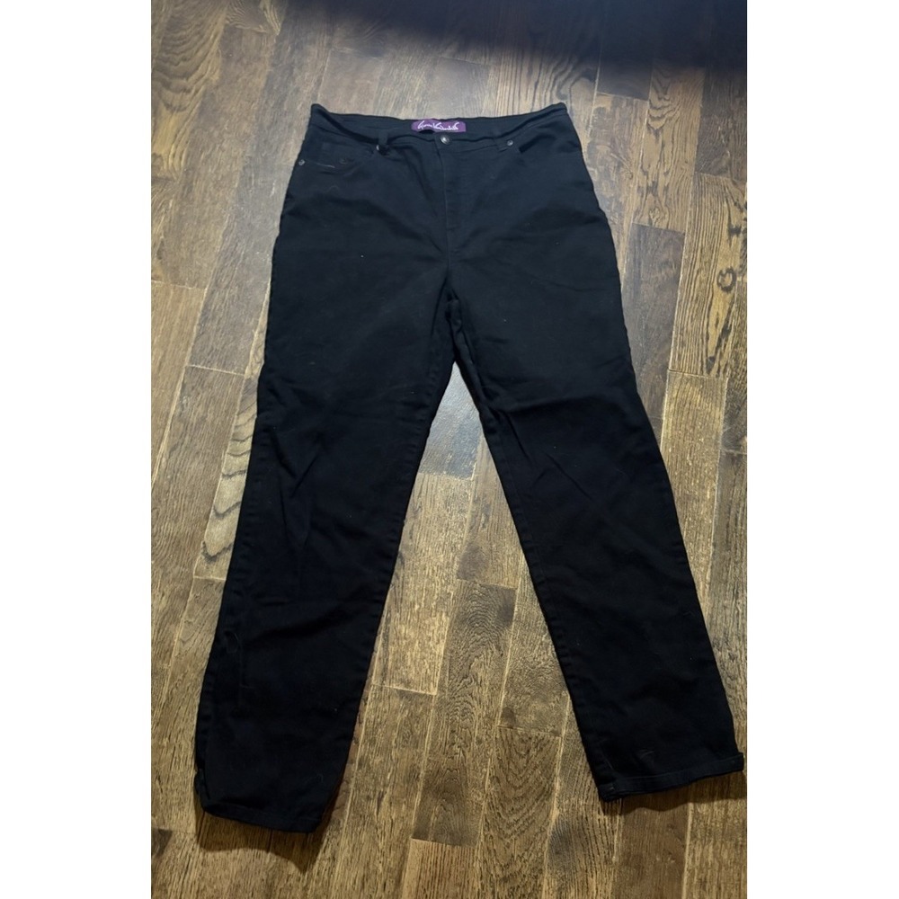 Women's Gloria Vanderbilt Amanda Black Straight Straight Jeans Size 12